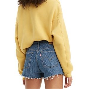 LEVI’S 501 High Rise 100% Cotton Striped Denim Shorts🎀